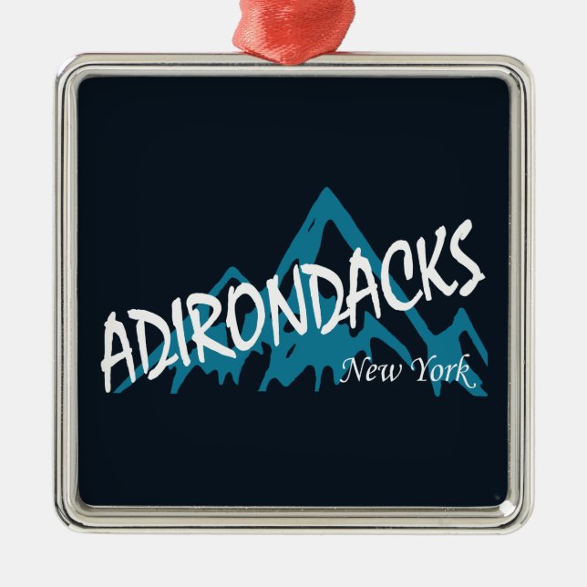 Ornamento De Metal Adirondacks Montanhas de Nova York (Frente)
