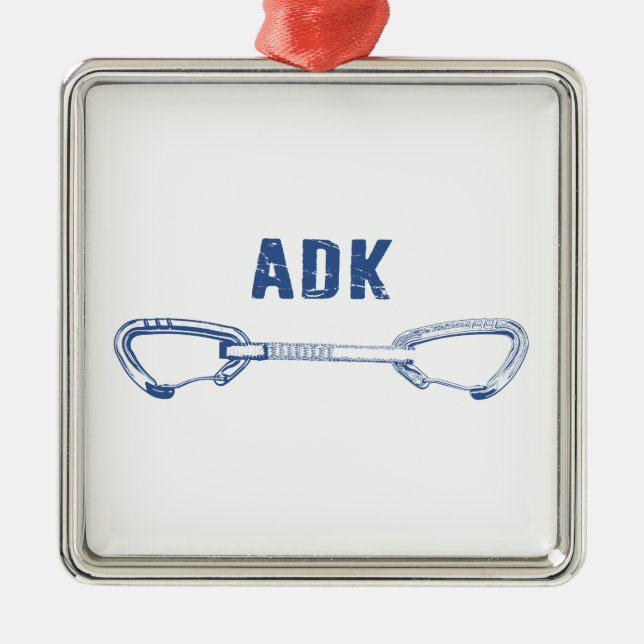 Ornamento De Metal Adirondacks Rock Escalando rapidamente (Frente)