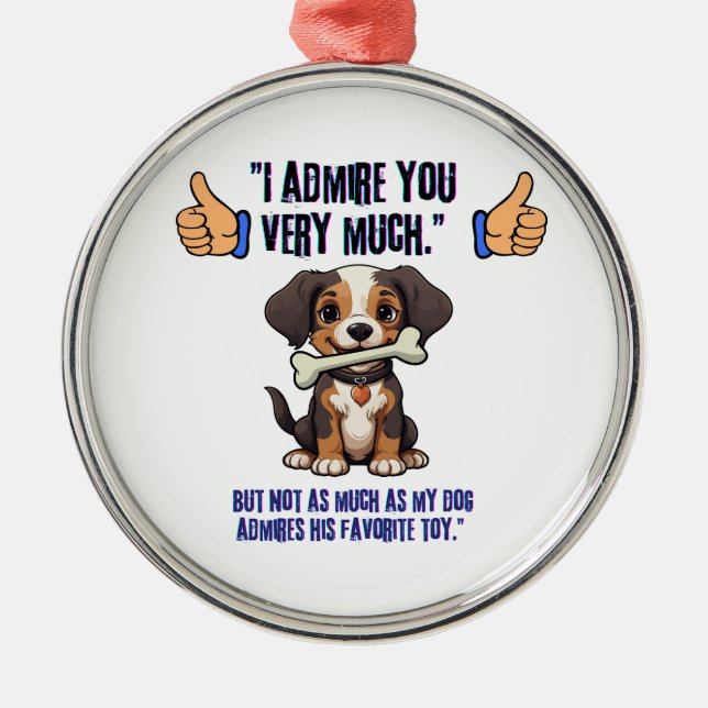 ORNAMENTO DE METAL ADMIRO-TE MUITO (Frente)