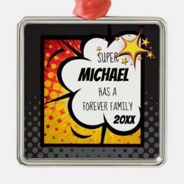 Ornamento De Metal Adopção da banda desenhada do super-herói,