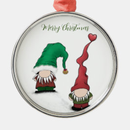 Ornamento De Metal Adorable Gnome Posse