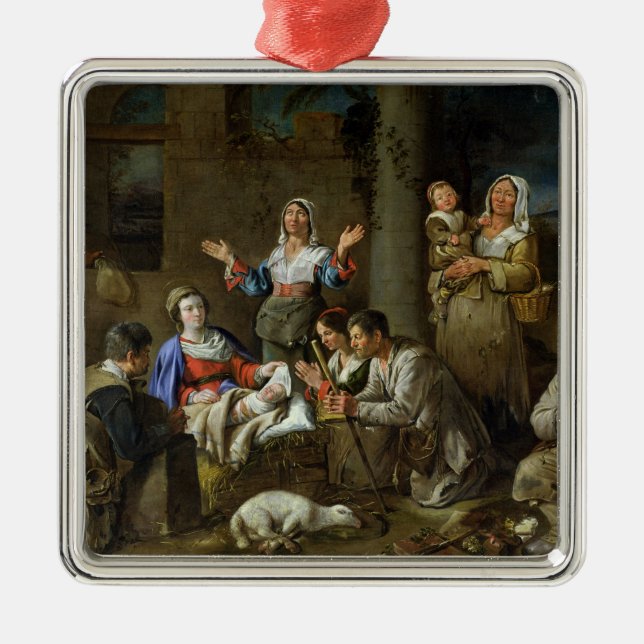 Ornamento De Metal Adoração dos pastores, c.1659 (Frente)