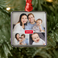 Adorável Trio EDITABLE COLOR Personalised Ornament