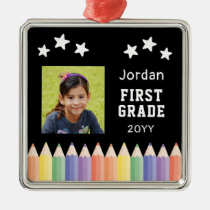 Ornamento De Metal Adorno de Foto Colorida Personalizada para o Prime