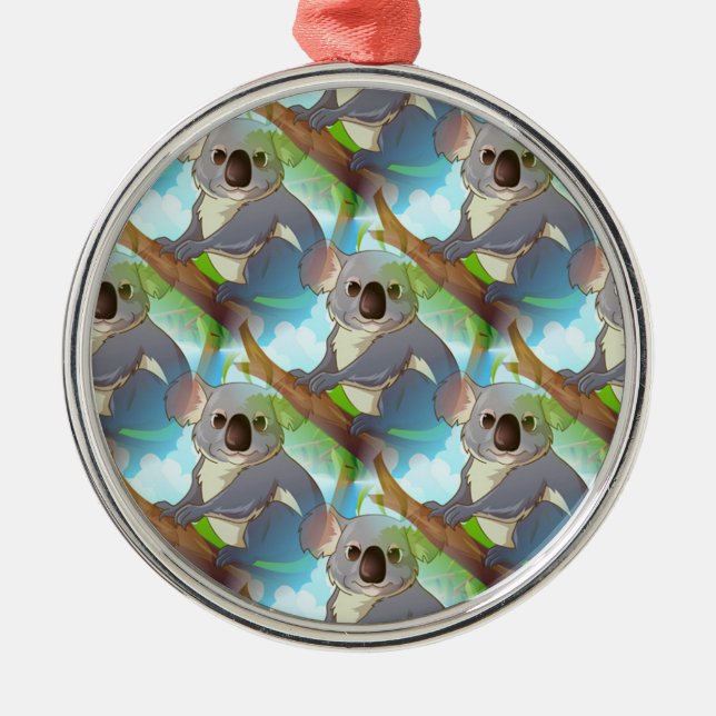 Ornamento De Metal Adote um Koala! (Frente)