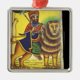 Ornamento De Metal África, Etiópia. Arte representando Leão de