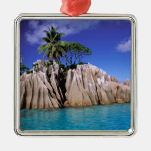 Ornamento De Metal África, Seychelles, Ilha La Digue. Granito