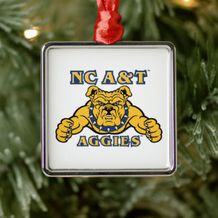 Ornamento De Metal Agências A&T NC Aggie Bulldog