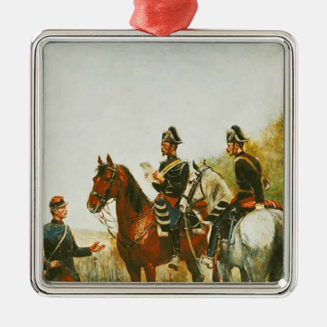 Ornamento De Metal Agentes da polícia em uma excursão da inspeção (Frente)