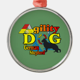 Ornamento De Metal Agilidade do german shepherd