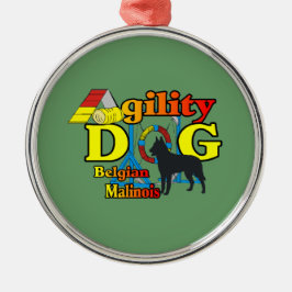 Ornamento De Metal Agilidade Malinois Belga