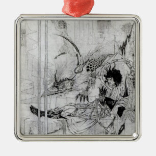 Ornamento De Metal Agora o rei Arthur viu o animal Questing