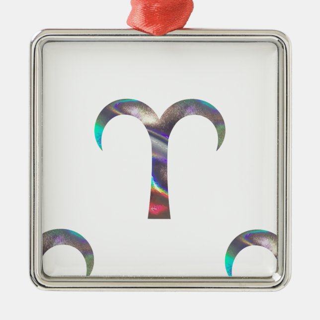 Ornamento De Metal agramas hologramas (Frente)
