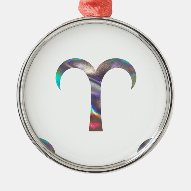 Ornamento De Metal agramas hologramas (Frente)