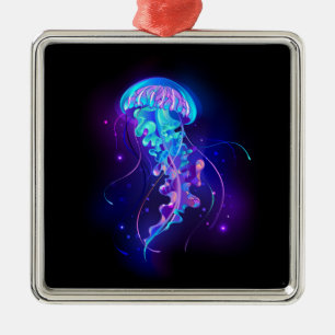 Ornamento De Metal Água-viva brilhante a cores