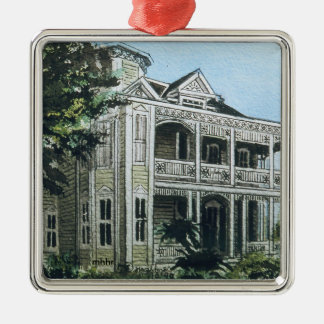 Ornamento De Metal Aguarela de Galveston, casa 1886 de Joel Wolfe