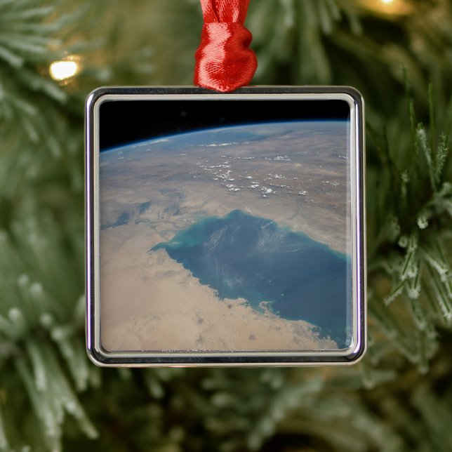 Ornamento De Metal Águas Azuis Tropicais Do Golfo Persa. (Árvore)