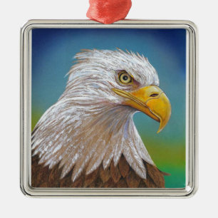 Ornamento De Metal Águia Bald Americano
