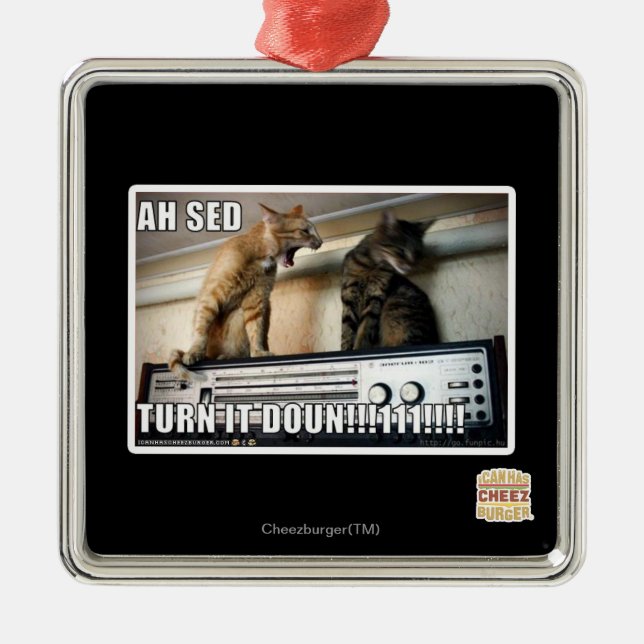 Ornamento De Metal Ah Sed, abaixe!! (Frente)