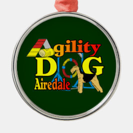 Ornamento De Metal Airedale_Agilidade