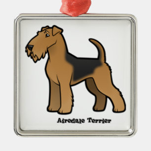 Ornamento De Metal airedale terrier