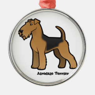 Ornamento De Metal airedale terrier