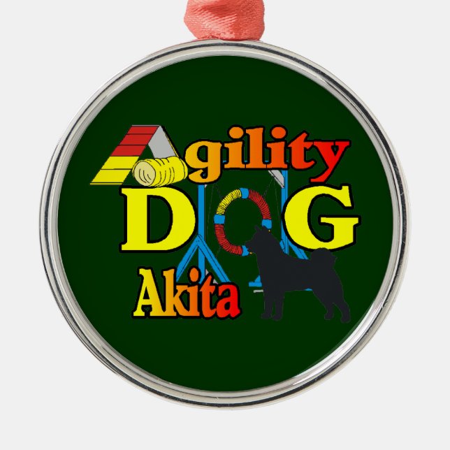 Ornamento De Metal akita_agilidade (Frente)