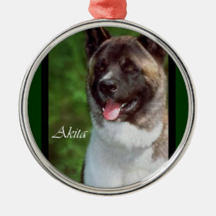Ornamento De Metal Akita Art