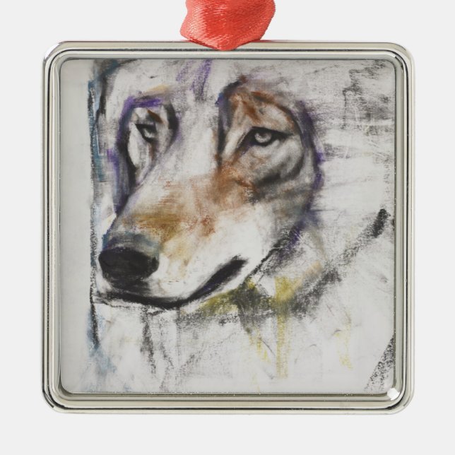 Ornamento De Metal Al Lupo de Processo (Frente)