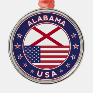 Ornamento De Metal Alabama, t-shirt do Alabama, adesivo do Alabama,