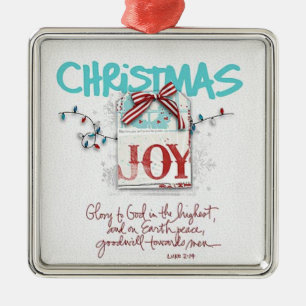Ornamento De Metal Alegria do Natal