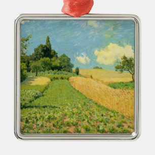 Ornamento De Metal Alfred Sisley o campo de milho