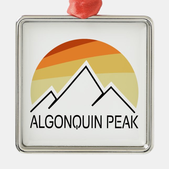 Ornamento De Metal Algonquin Peak Retro (Frente)