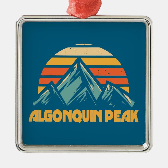 Ornamento De Metal Algonquin Peak Retro Turquoise (Frente)
