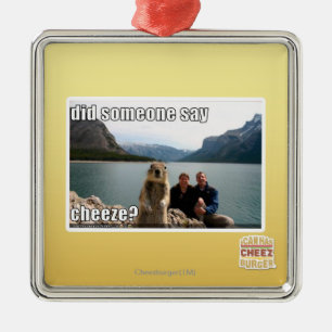 Ornamento De Metal Alguém disse o cheeze?