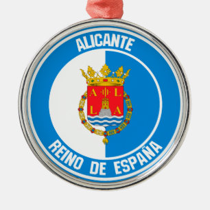 Ornamento De Metal Alicante Round Emblem