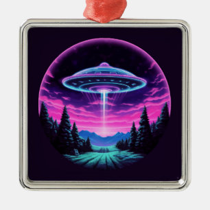 Ornamento De Metal Alienígena Espacial Retrofuturista