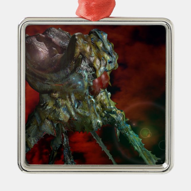 Ornamento De Metal aliens, estão aqui (Frente)