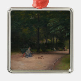 Ornamento De Metal Alimentação de Aves no Parque (por Paul Peel)