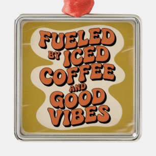 Ornamento De Metal Alimentado Por Café Gelado E Boas Vibrações