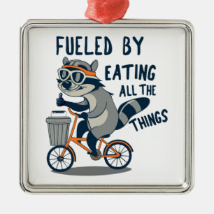 Ornamento De Metal Alimentado Por Comer Todas As Coisas De Ciclismo D