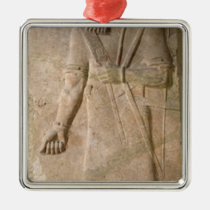 Ornamento De Metal Alivio de um guerreiro Assyrian