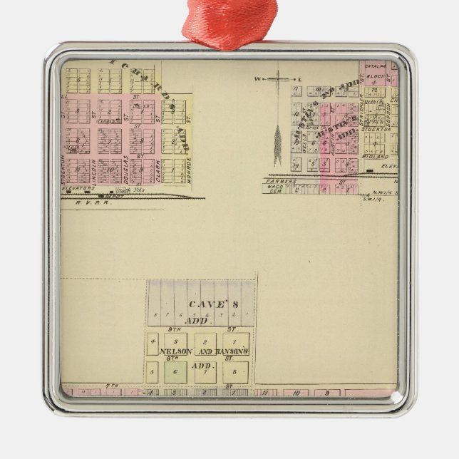 Ornamento De Metal Alma, Nebraska (Frente)