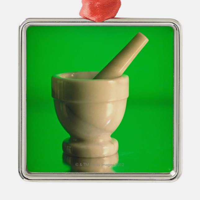 Ornamento De Metal Almofariz e pilão (Frente)