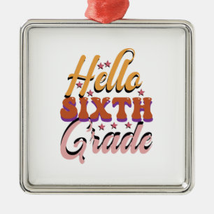 Ornamento De Metal Alô Sexto Grau