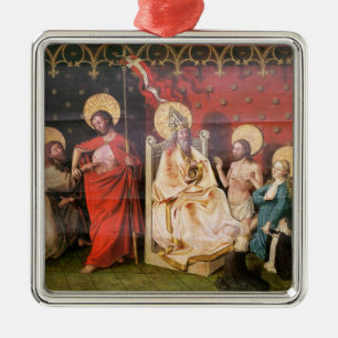 Ornamento De Metal Altarpiece que descreve o cristo com St Thomas
