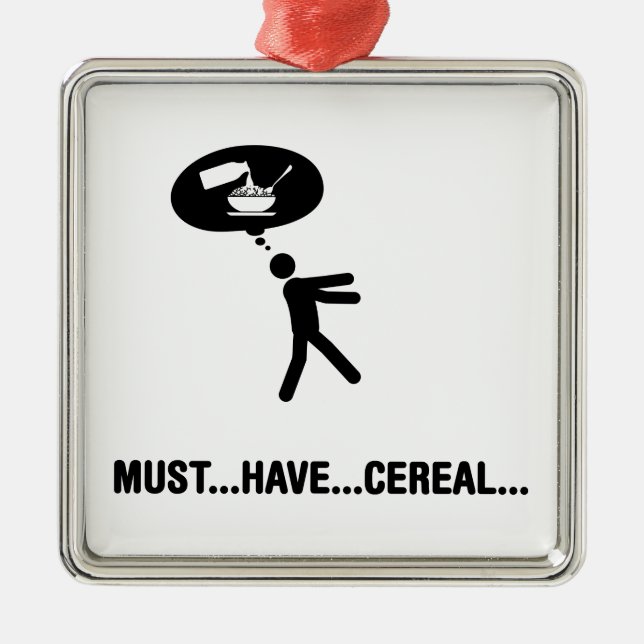 Ornamento De Metal Amante do cereal (Frente)
