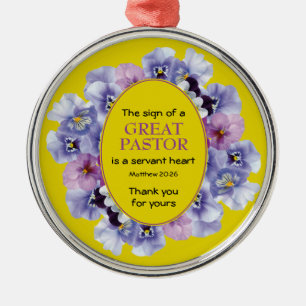 Ornamento De Metal Amarelo Floral OBRIGADO Apreciação Pastor