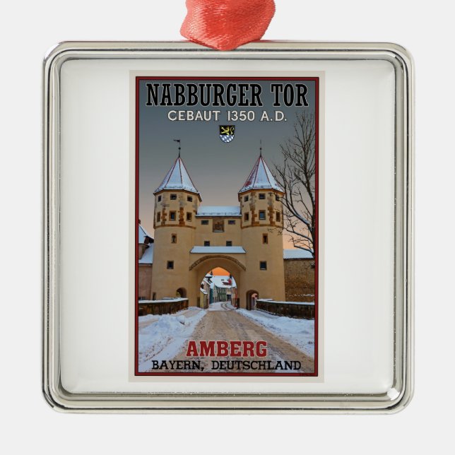 Ornamento De Metal Amberg - Tor de Nabburger (Frente)