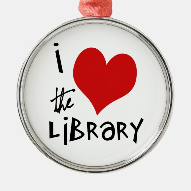 Ornamento De Metal Ame a biblioteca (Frente)